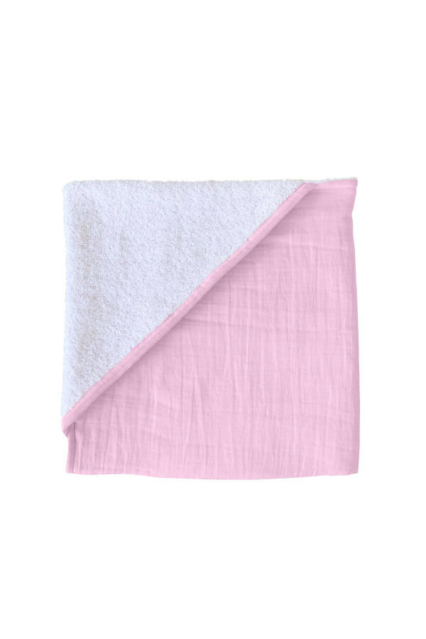 Hooded Baby Toddler Towel Muslin Swaddle Bath Towel Cotton Beach Towel Double Sided Use - 15