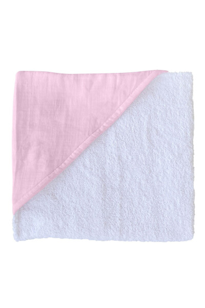 Hooded Baby Toddler Towel Muslin Swaddle Bath Towel Cotton Beach Towel Double Sided Use - 16