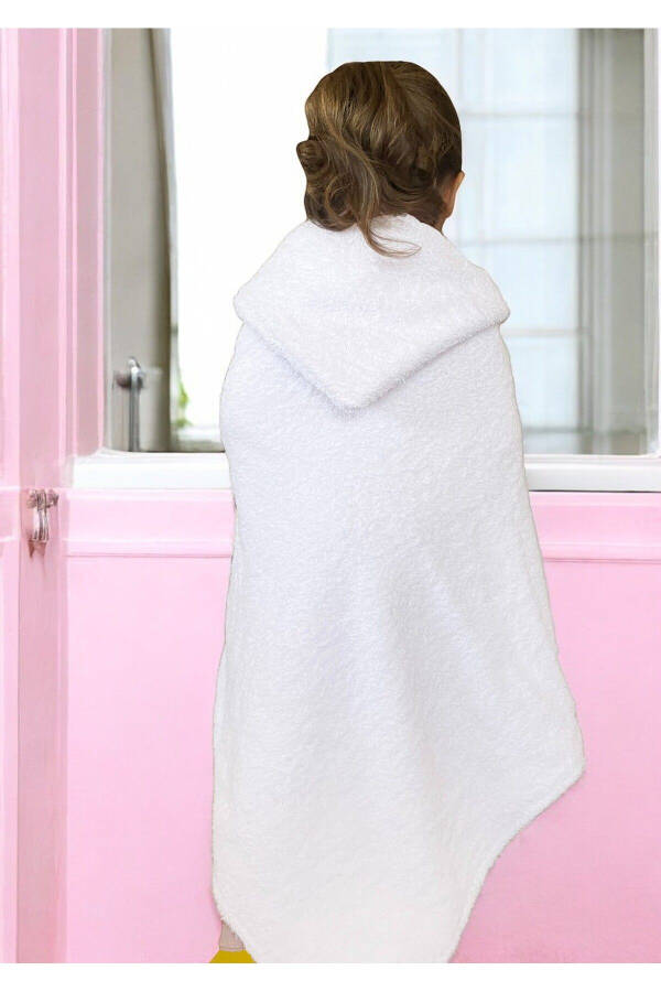 Hooded Baby Toddler Towel Muslin Swaddle Bath Towel Cotton Beach Towel Double Sided Use - 2