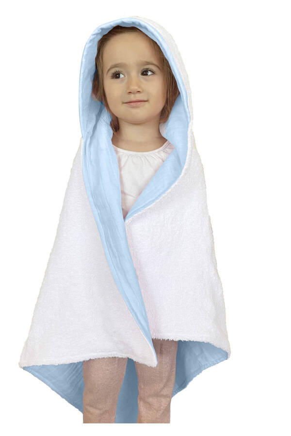 Hooded Baby Towel Muslin Swaddle Bath Towel Cotton Beach Towel Double-Sided Use - 10