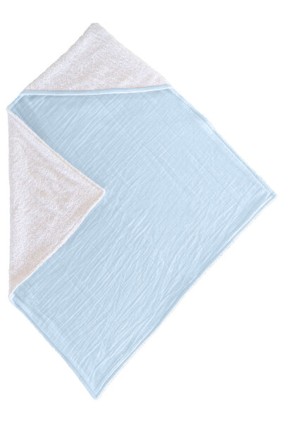 Hooded Baby Towel Muslin Swaddle Bath Towel Cotton Beach Towel Double-Sided Use - 13