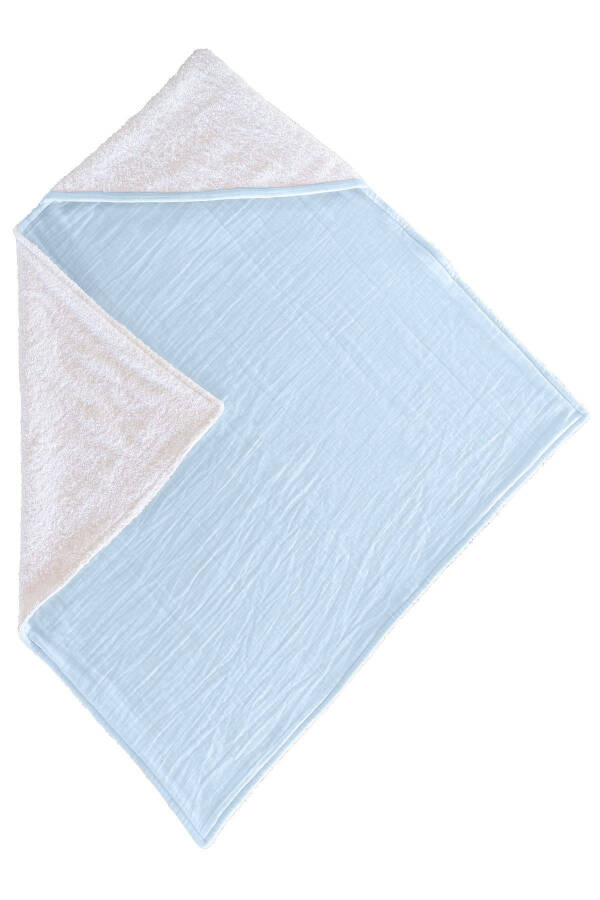 Hooded Baby Towel Muslin Swaddle Bath Towel Cotton Beach Towel Double-Sided Use - 13