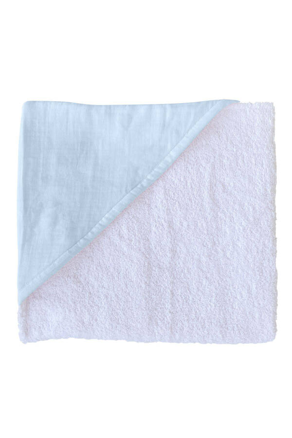 Hooded Baby Towel Muslin Swaddle Bath Towel Cotton Beach Towel Double-Sided Use - 16