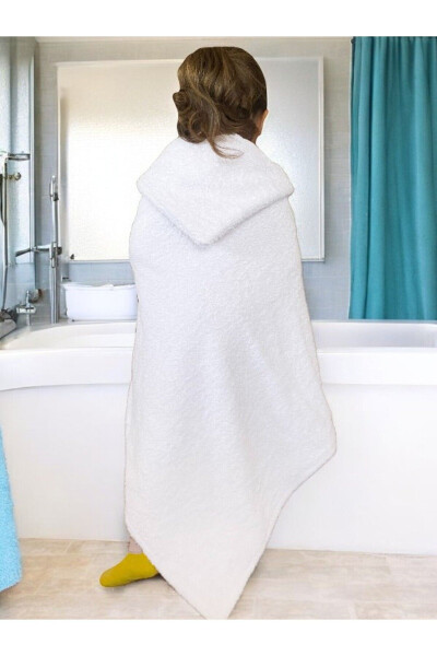 Hooded Baby Towel Muslin Swaddle Bath Towel Cotton Beach Towel Double-Sided Use - 2