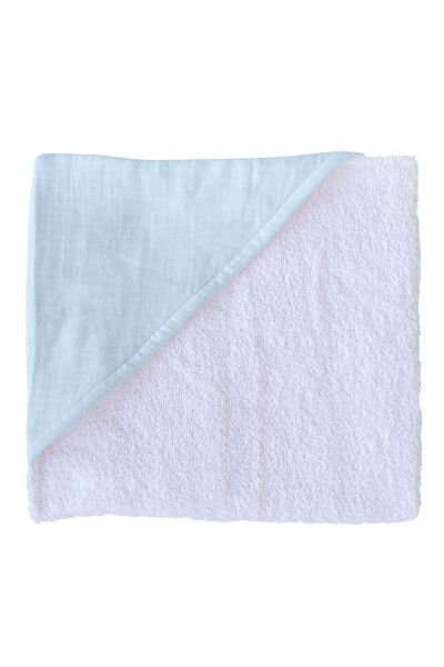 Hooded Baby Towel Muslin Swaddle Bath Towel Cotton Beach Towel Double-Sided Use - 8