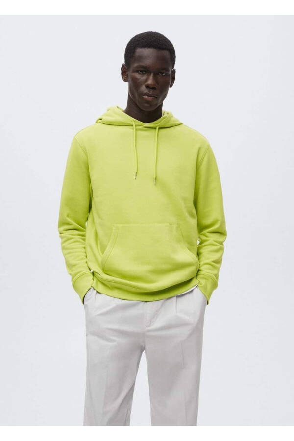Hooded Basic Lightweight Sweatshirt - 1