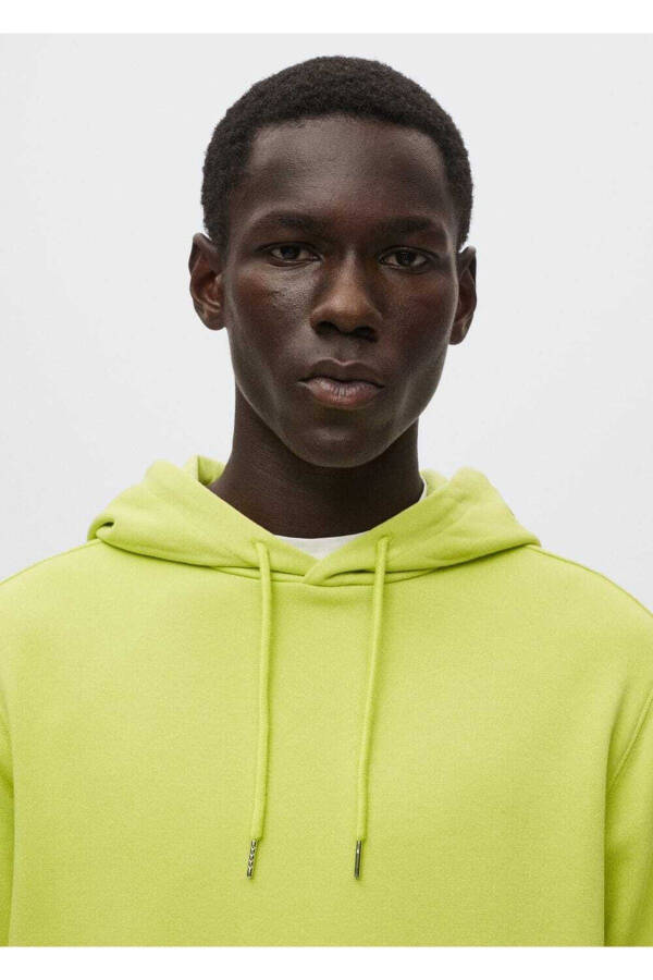 Hooded Basic Lightweight Sweatshirt - 5