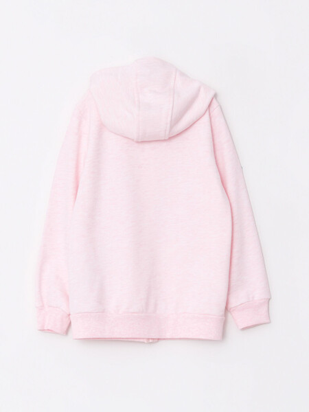 Hooded Basic Long Sleeve Girls Zip-Up Sweatshirt - 6