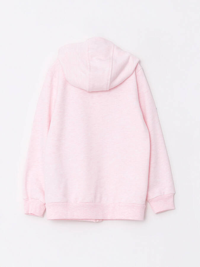 Hooded Basic Long Sleeve Girls Zip-Up Sweatshirt - 6