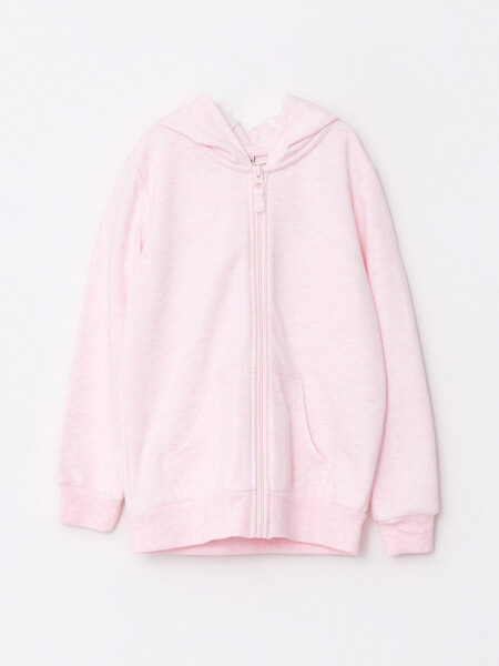 Hooded Basic Long Sleeve Girls Zip-Up Sweatshirt - 9