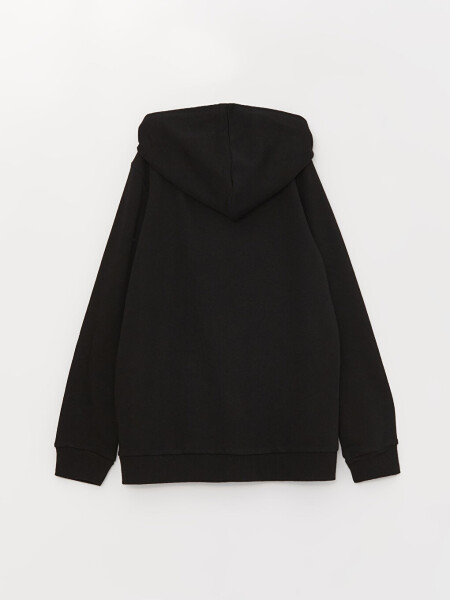 Hooded Basic Long Sleeve Girls Zipper Sweatshirt - 6