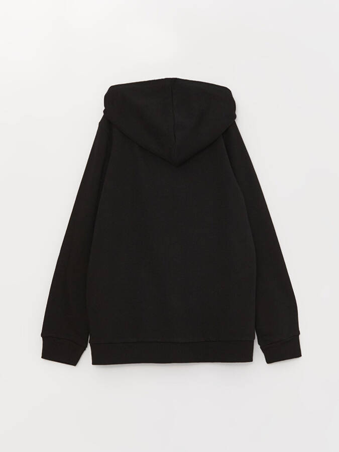 Hooded Basic Long Sleeve Girls Zipper Sweatshirt - 8