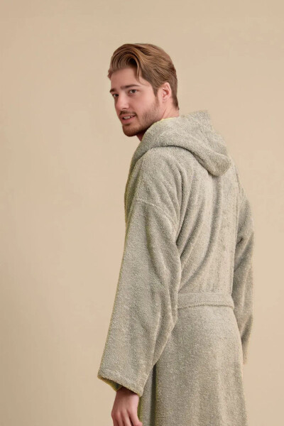 Hooded Bathrobe - Women & Men | 100% Cotton | Da - MISS PARIS HOME (1)