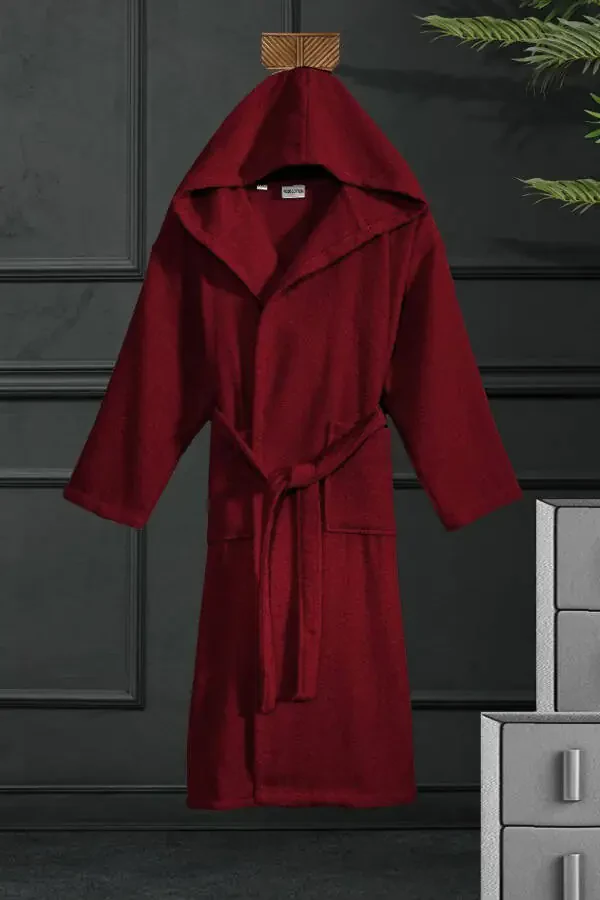 Hooded Bathrobe - Women & Men | 100% Cotton | Durable | Quick Drying | Soft Comfort - 2