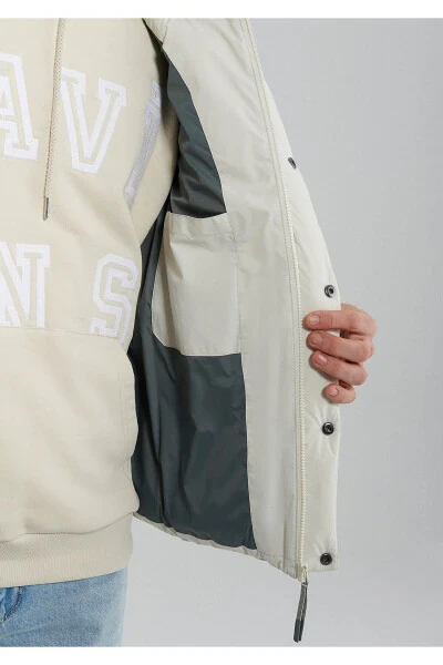 Hooded Beige Puffer Vest Regular Fit 0110306-70134 - 5