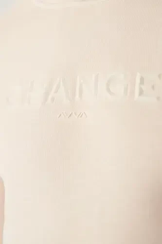 Hooded Beige Sweatshirt - 5