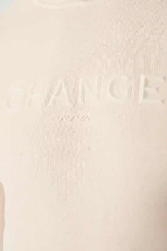 Hooded Beige Sweatshirt - 5