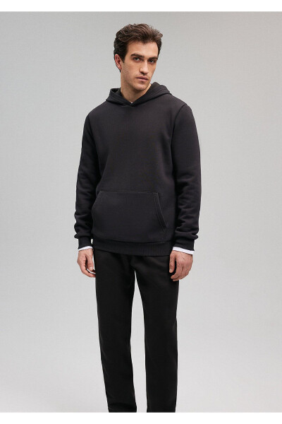 Hooded Black Basic Sweatshirt 0610937-900 - 19