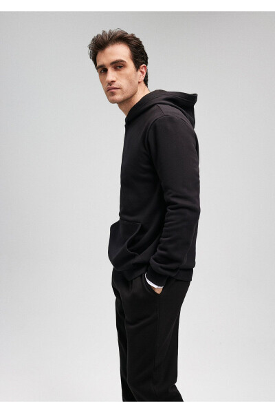 Hooded Black Basic Sweatshirt 0610937-900 - 20