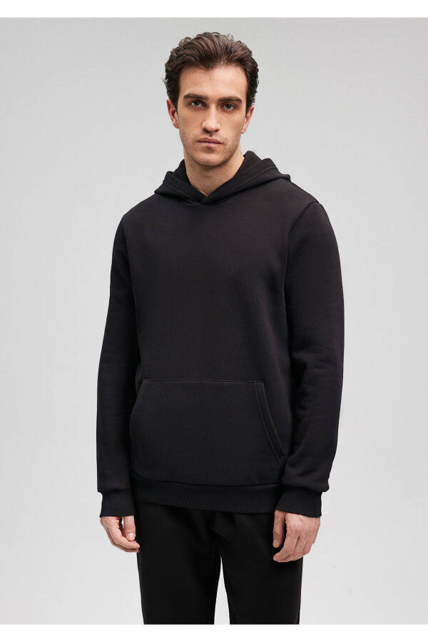 Hooded Black Basic Sweatshirt 0610937-900 - 21