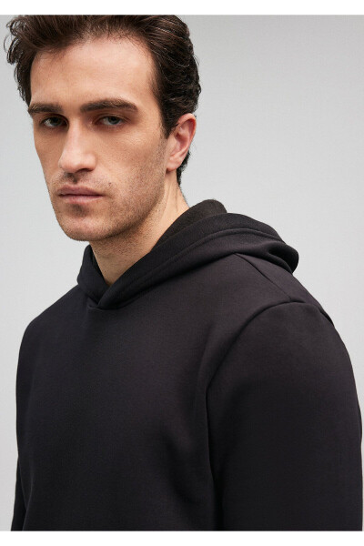 Hooded Black Basic Sweatshirt 0610937-900 - 23