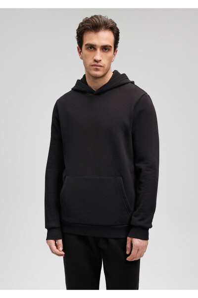 Hooded Black Basic Sweatshirt 0610937-900 - 15