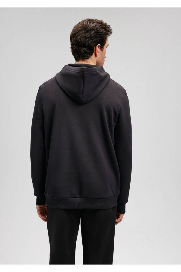 Hooded Black Basic Sweatshirt 0610937-900 - 4