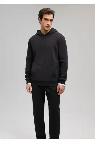 Hooded Black Basic Sweatshirt 0610937-900 - 1