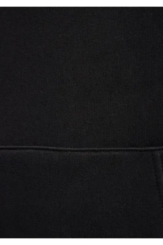 Hooded Black Basic Sweatshirt 0610937-900 - 6