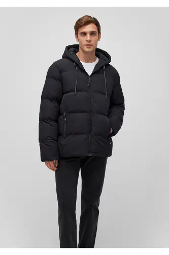 Hooded Black Puffer Jacket 0110349-900 