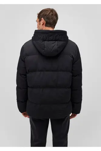 Hooded Black Puffer Jacket 0110349-900 - 3