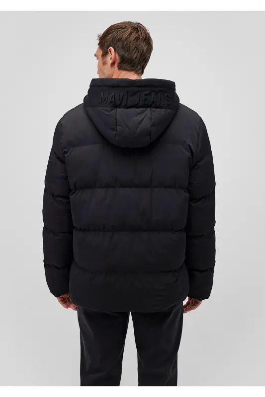 Hooded Black Puffer Jacket 0110349-900 - 3