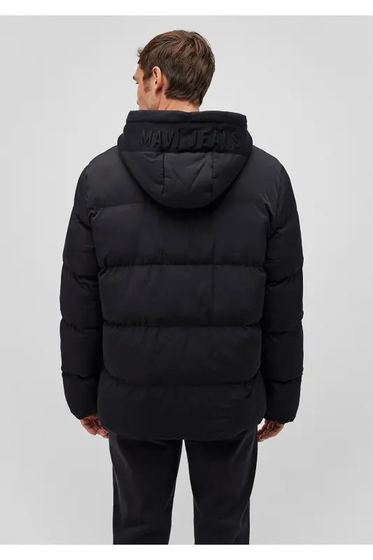 Hooded Black Puffer Jacket 0110349-900 - 3