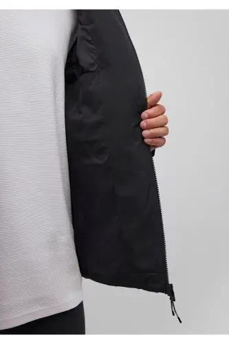 Hooded Black Puffer Jacket 0110349-900 - 5