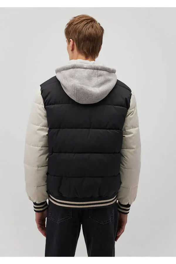 Hooded Black Puffer Jacket 0110395-900 - 12