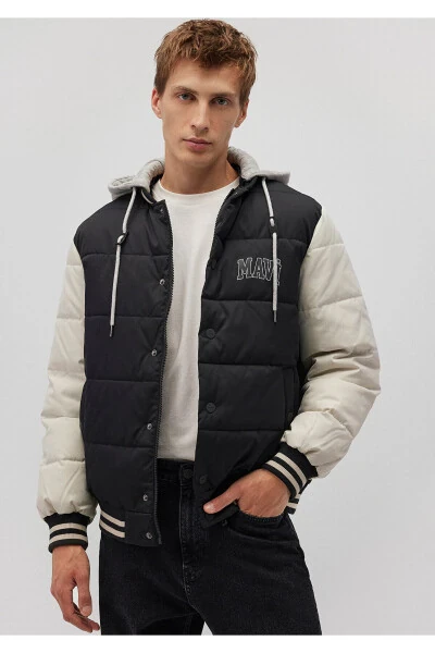 Hooded Black Puffer Jacket 0110395-900 - MAVI