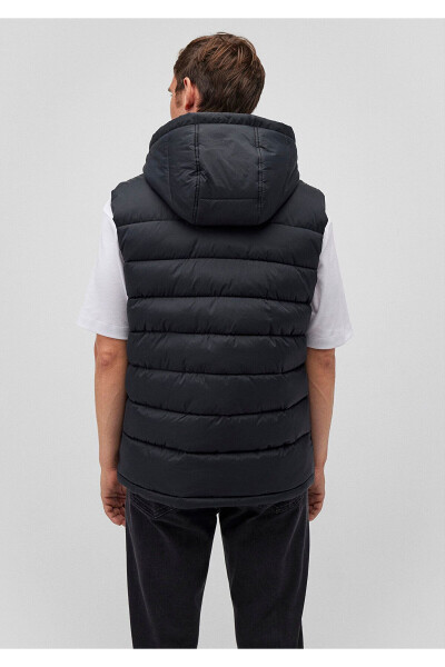 Hooded Black Puffer Vest Regular Fit 010442-900 - 12