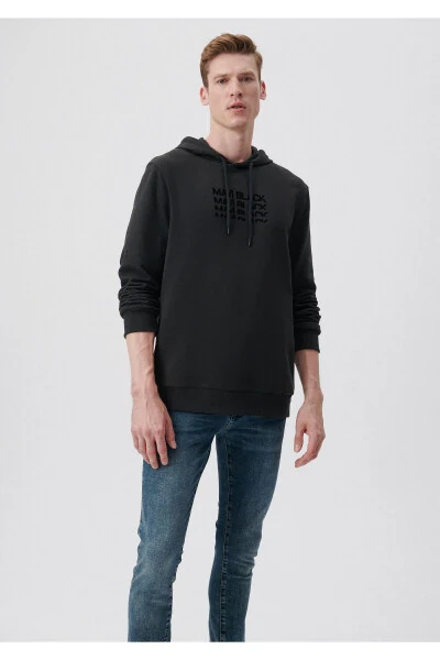 Hooded Black Sweatshirt 0611577-71379 - MAVI