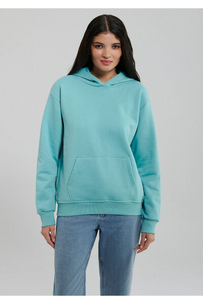 Hooded Blue Basic Sweatshirt 167299-71463 - 18