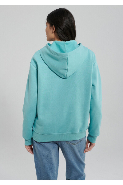 Hooded Blue Basic Sweatshirt 167299-71463 - 9