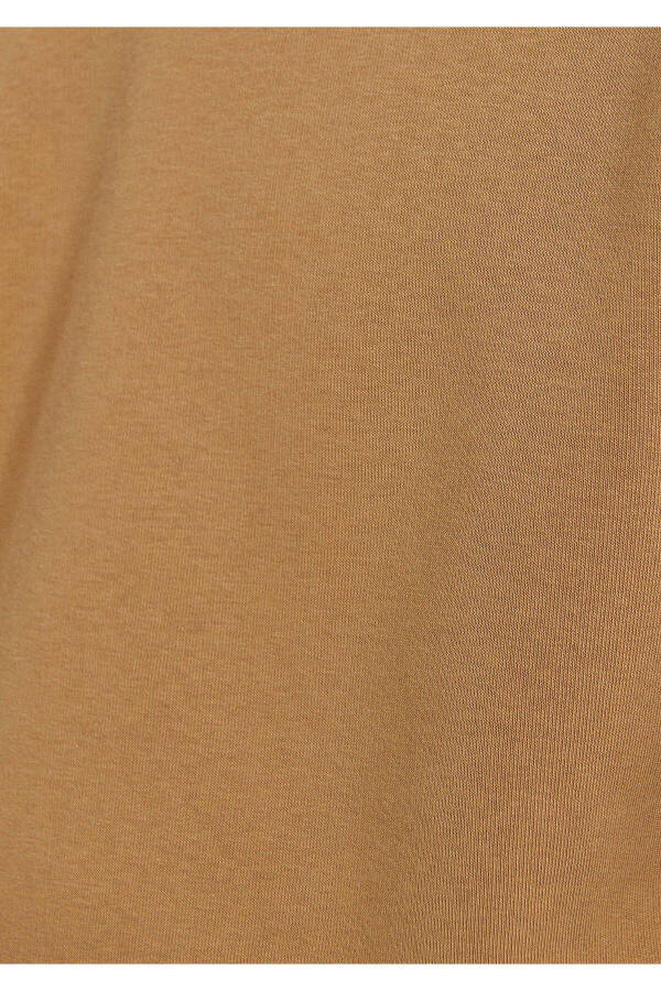 Hooded Brown Basic Sweatshirt - 6