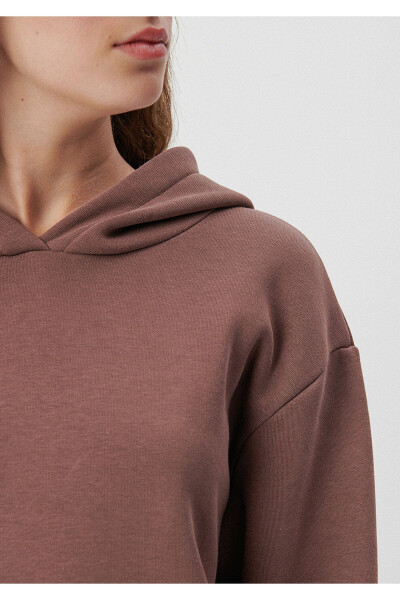 Hooded Brown Basic Sweatshirt 167299-70383 - 9