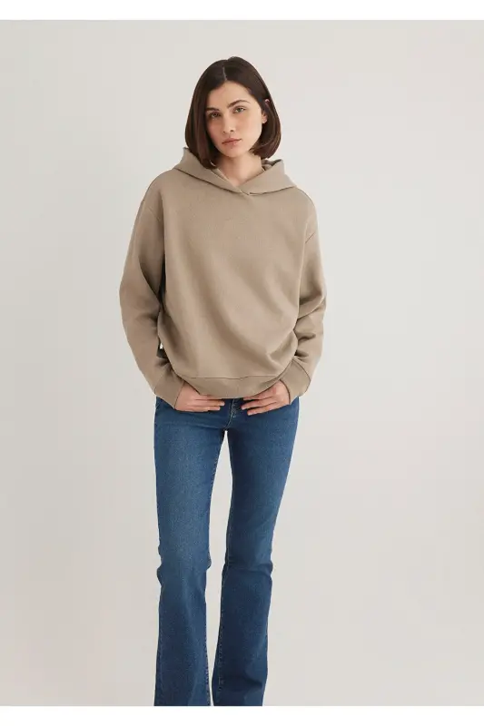 Hooded Brown Sweatshirt 1S10191-80656 - MAVI