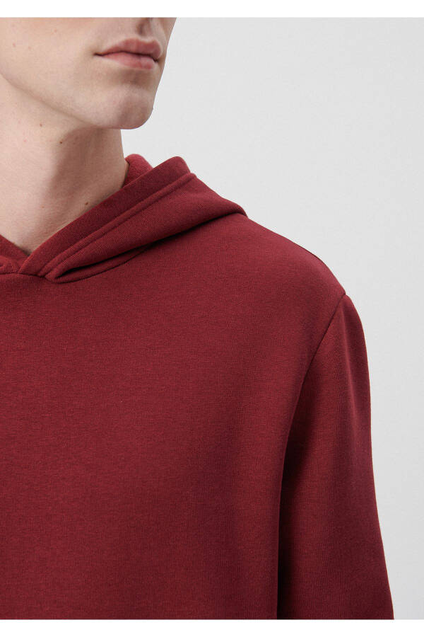 Hooded Burgundy Basic Sweatshirt 0610937-85633 - 17