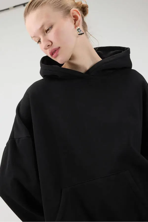 Hooded Fleece Basic Sweatshirt S1596-K5 - 3