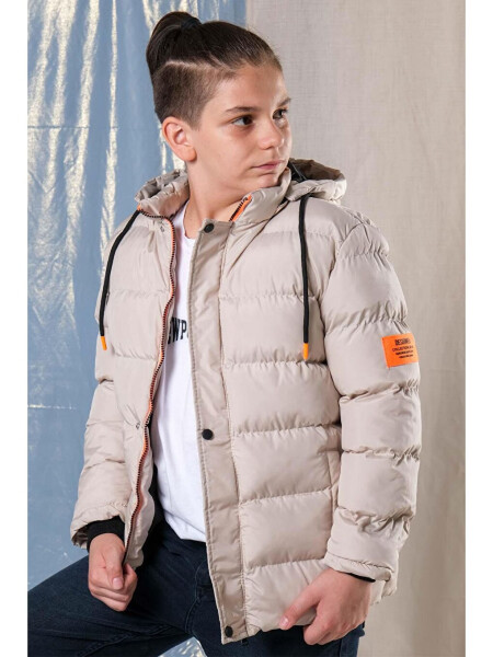 Hooded Fleece-lined Boys' Puffer Jacket - 8