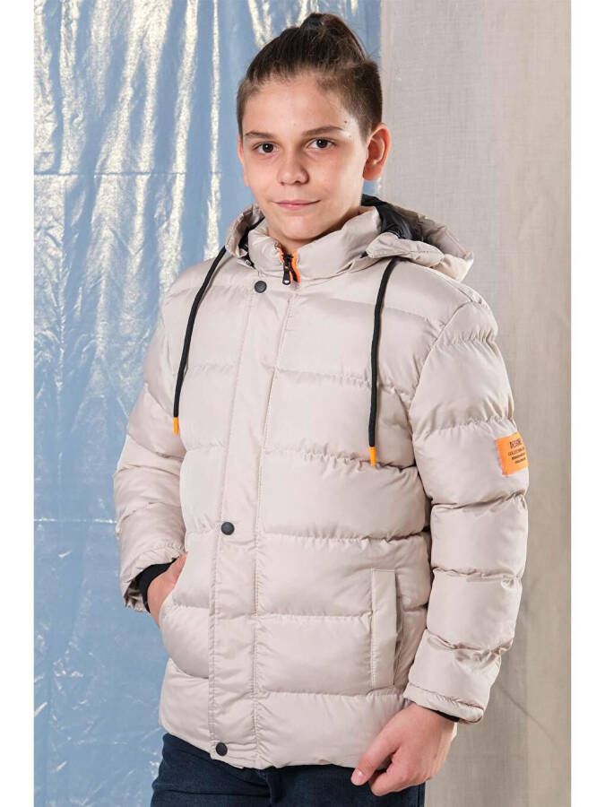 Hooded Fleece-lined Boys' Puffer Jacket - 11