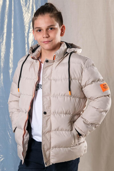 Hooded Fleece-lined Boys' Puffer Jacket - 16