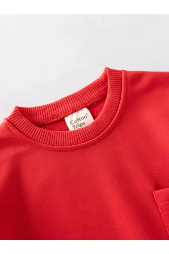 Hooded Fleece Outerwear Sweatshirt (Ages 2-8) - Red - 3