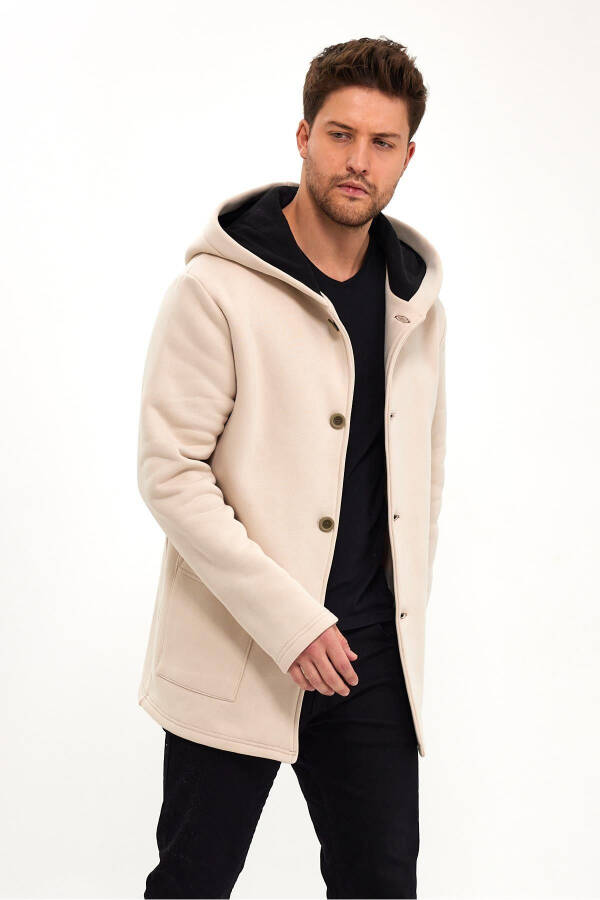 Hooded Fleece Oversized Cardigan (E23-607 03) - 1